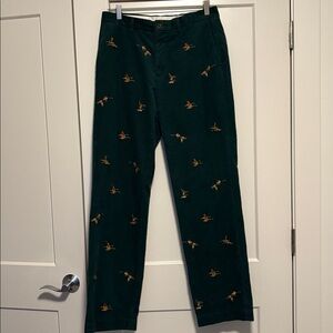 Polo Ralph Lauren Green Corduroy Embroidered Ducks Pants—FABULOUS!! Like New!